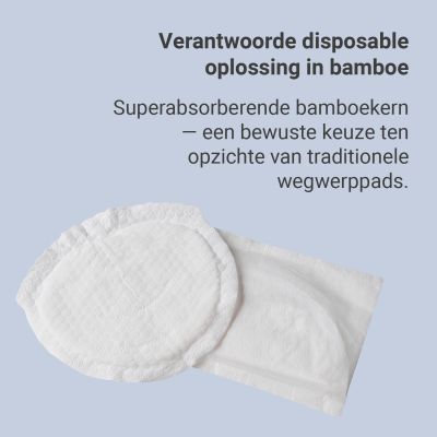 Carriwell Disposable Zoogcompressen - 50 Stuks - Bamboe Carriwell Disposable Zoogcompressen - 50 Stuks - Bamboe