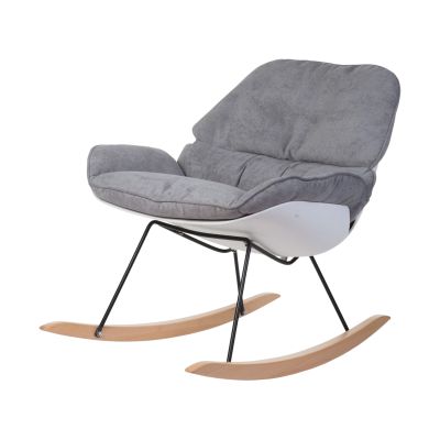 Childhome Schommelstoel Rocking Chair Lounge Wit/Grijs