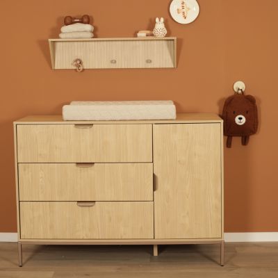TWF Ledikant 70 x 140 + Commode 3 Laden 1 Deur - Java TWF Ledikant 70 x 140 + Commode 3 Laden 1 Deur - Java