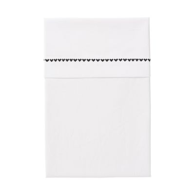 Cottonbaby Wieglaken Hartjes Zwart 75 x 90 cm