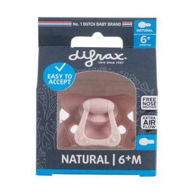 Difrax  Uni Fopspeen - Rond - 6+ Mnd - Roze