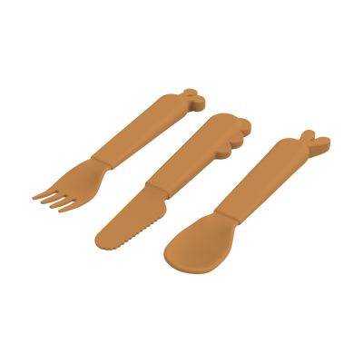 Done By Deer Kiddish Cutlery Bestekset Deer Friends Mustard