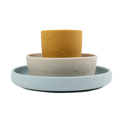 Done By Deer Stick &amp; Stay Dinner Set Deer Friends Colour Mix 