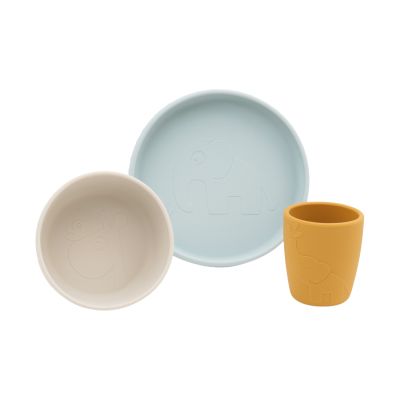 Done By Deer Stick & Stay Dinner Set - Deer Friends - 3-Delig - Colour Mix