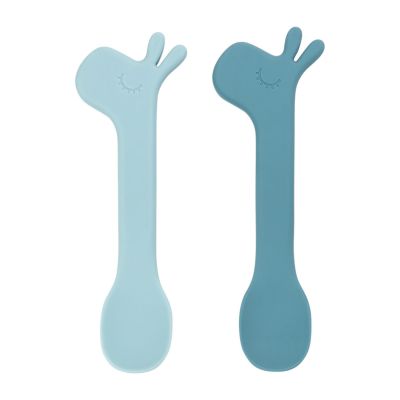 Done By Deer Silicone Spoon Lalee Blue 2-pack