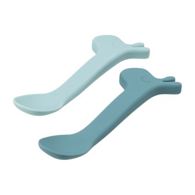 Done By Deer Silicone Spoon Lalee Blue 2-pack
