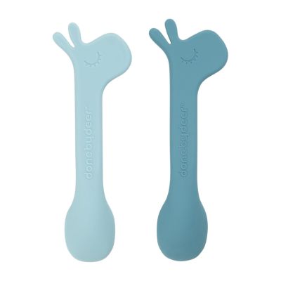 Done By Deer Silicone Spoon Lalee Blue 2-pack