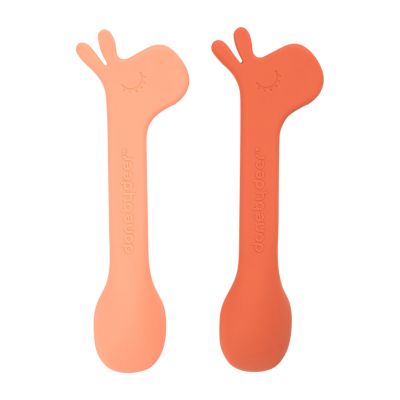 Done By Deer Silicone Spoon Lalee Papaya 2-pack Done By Deer Silicone Spoon Lalee Papaya 2-pack