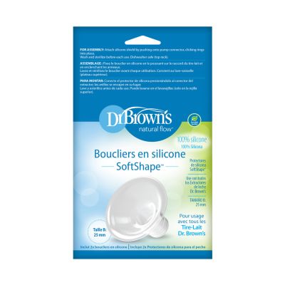 Dr. Brown's Borstschild Siliconen Softshape Maat B 2-Pack