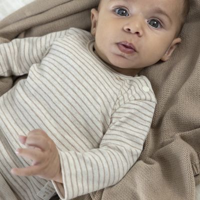 Feetje T-Shirt Rib Streep The Magic Is In You Taupe Melange 56