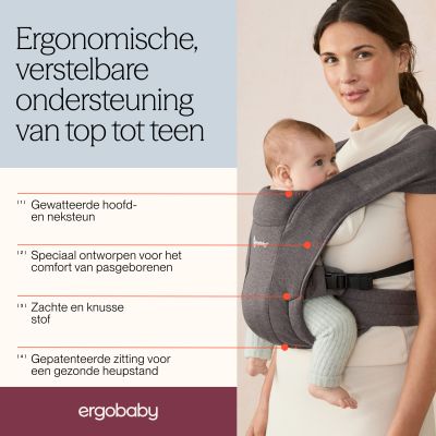 Ergobaby Embrace Soft Air Mesh Draagzak - Soft Grey Ergobaby Embrace Soft Air Mesh Draagzak - Soft Grey