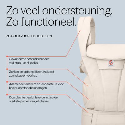Ergobaby Omni Deluxe Cotton Draagzak - Pearl Grey Ergobaby Omni Deluxe Cotton Draagzak - Pearl Grey