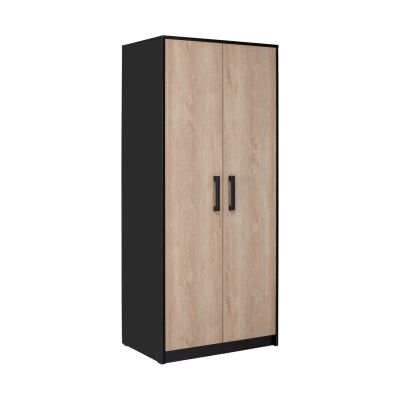 Europe Baby Nova Ledikant 60x120/Commode 3 Laden/Hanglegkast 2 Deuren - Zwart/Eiken