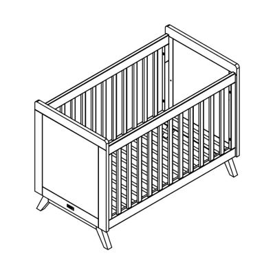 Bopita Ledikant 60-120 Fenna Wit / Naturel Bopita Ledikant 60-120 Fenna Wit / Naturel