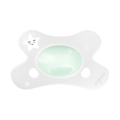 Difrax Fopspeen Mina Glow In The Dark Natural 0-6mnd Ass.