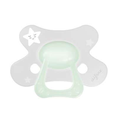 Difrax Fopspeen Timo Glow In The Dark Natural 12mnd+ Ass.