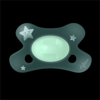 Difrax Glow In The Dark Fopspeen - Anatomisch - 0-6 Mnd - Wit Difrax Glow In The Dark Fopspeen - Anatomisch - 0-6 Mnd - Wit