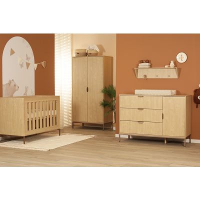 TWF Ledikant 70 x 140 + Commode 3 Laden 1 Deur + Hanglegkast - Java
