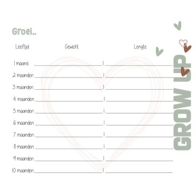Jep! Kids Babyboek Zacht Groen
