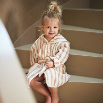 Jollein Badjas Stripe Terry Wild Rose GOTS 3-4 Jaar
