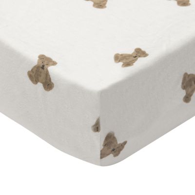 Jollein Hoeslaken - 60x120 cm - Jersey - Mini Teddy Bear
