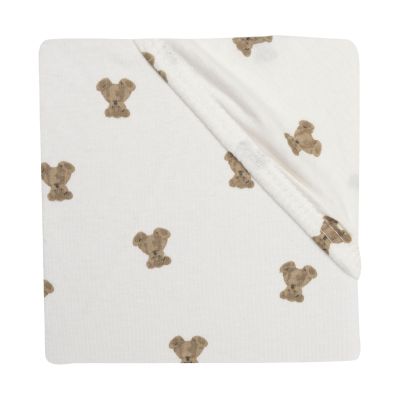 Jollein Hoeslaken - 60x120 cm - Jersey - Mini Teddy Bear