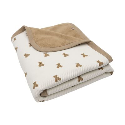Jollein Mini Teddy Bear Wiegdeken - Little Waffle / Fluffy - 75 x 100 cm