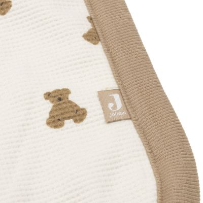 Jollein Mini Teddy Bear Wiegdeken - Little Waffle / Fluffy - 75 x 100 cm