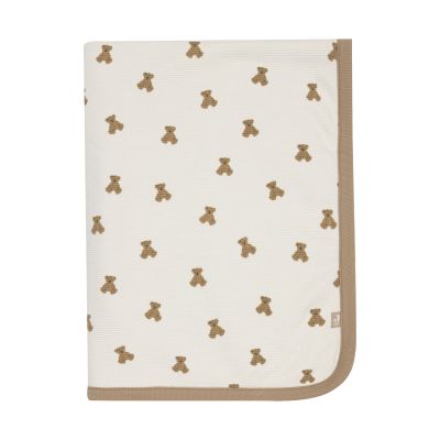 Jollein Mini Teddy Bear Wiegdeken - Little Waffle / Fluffy - 75 x 100 cm