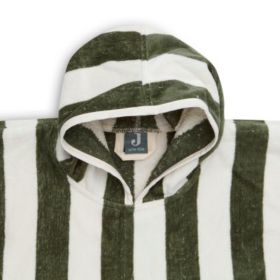 Jollein Poncho Stripe Terry Leaf Green