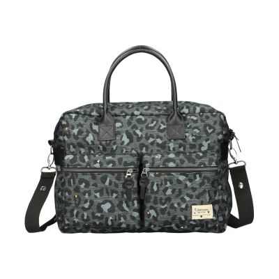 Kidzroom Diaperbag Care Leopard Love Black