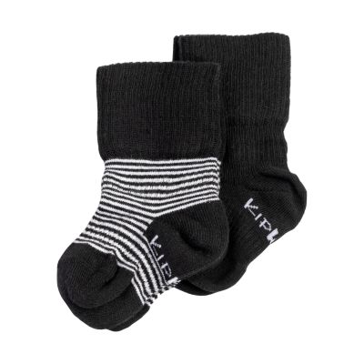 KipKep Blijf-Sokjes - 2-6 Mnd - 2-Pack - Black Stripes KipKep Blijf-Sokjes - 2-6 Mnd - 2-Pack - Black Stripes