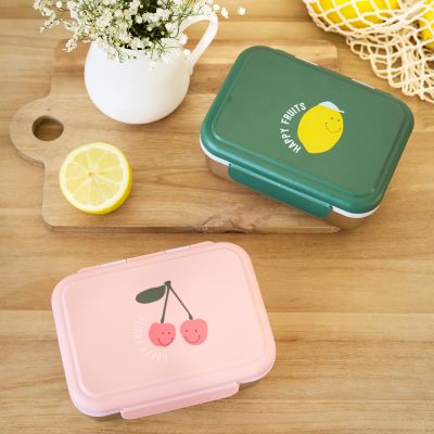 Lässig Happy Fruits Lunchbox RVS - Lemon