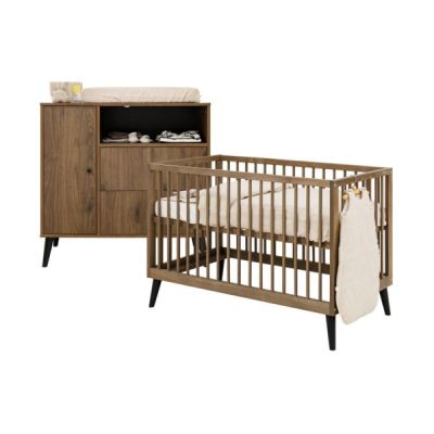 Bopita Ledikant 60x120 - Commode XL - Zara - Walnoot Bopita Ledikant 60x120 - Commode XL - Zara - Walnoot