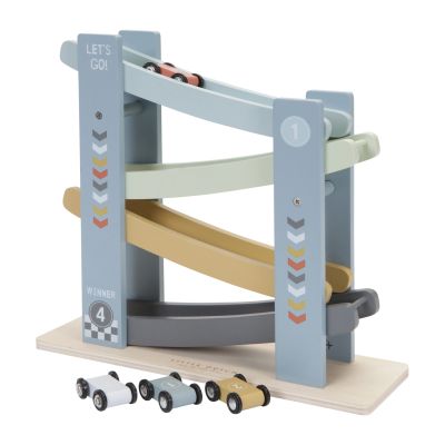 Little Dutch Houten Rollerbaan Auto's  Blue