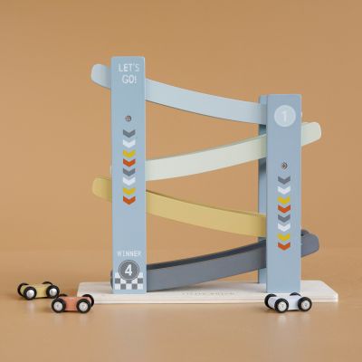 Little Dutch Houten Rollerbaan Auto's  Blue