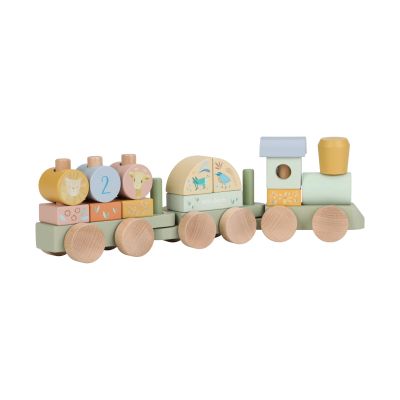 Little Dutch Safari Friends Houten Blokkentrein Little Dutch Safari Friends Houten Blokkentrein