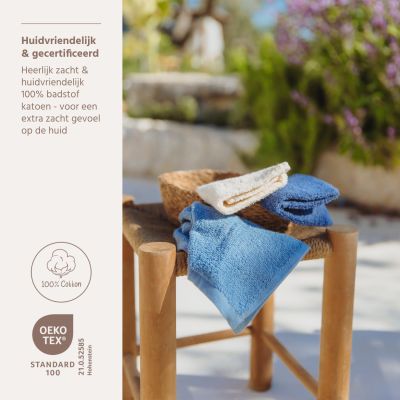 Meyco Baby Monddoekjes - 6 stuks - 30x30 cm - Natural / Jeans Blue / Indigo
