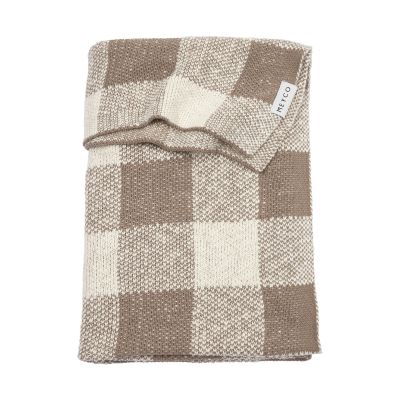 Meyco Block Wiegdeken - 75 x 100 cm - Dark Taupe