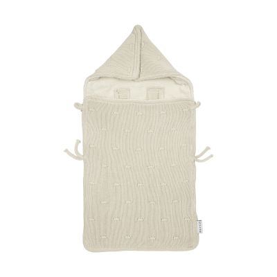 Meyco Voetenzak Knots Teddy - 40 x 82 cm - Soft Sand Meyco Voetenzak Knots Teddy - 40 x 82 cm - Soft Sand