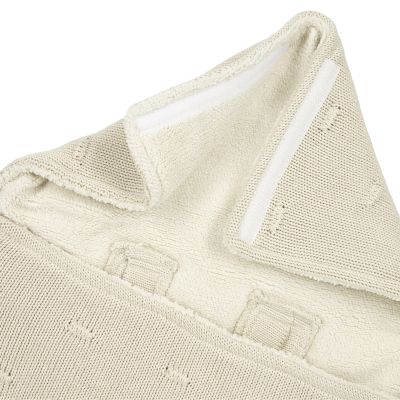 Meyco Voetenzak Knots Teddy - 40 x 82 cm - Soft Sand Meyco Voetenzak Knots Teddy - 40 x 82 cm - Soft Sand