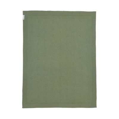 Meyco Wiegdeken Mini Knots Forest Green 75x100cm
