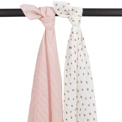 Meyco Multidoek Mini Panther Soft Pink 120x120cm 2-Pack