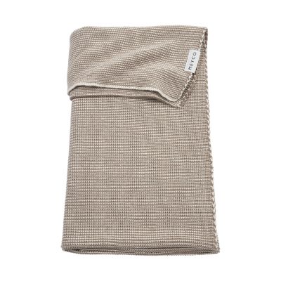 Meyco Stripe Deken Gebreid - Dark Taupe/Natural - 75 x 100 cm Meyco Stripe Deken Gebreid - Dark Taupe/Natural - 75 x 100 cm