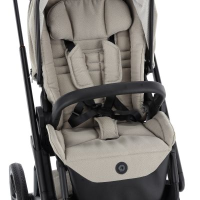 Qute Q-Rider Plus Kinderwagen - Mineral Clay | Kidsriver Curve Autostoel - Clay | Kidsriver Isofix Base