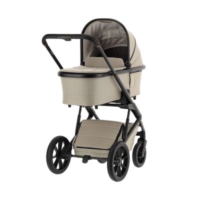 Qute Q-Rider Plus Kinderwagen - Mineral Clay | Kidsriver Curve Autostoel - Clay | Kidsriver Isofix Base