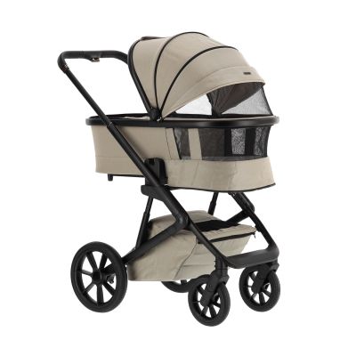 Qute Q-Rider Plus Kinderwagen - Mineral Clay | Kidsriver Curve Autostoel - Clay | Kidsriver Isofix Base