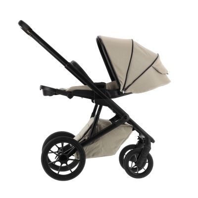 Qute Q-Rider Plus Kinderwagen - Mineral Clay | Kidsriver Curve Autostoel - Clay | Kidsriver Isofix Base