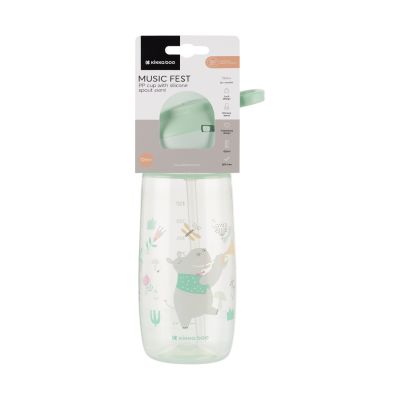 KikkaBoo Beker met Siliconen Tuit – Music Fest – 450 ml - Mint KikkaBoo Beker met Siliconen Tuit – Music Fest – 450 ml - Mint