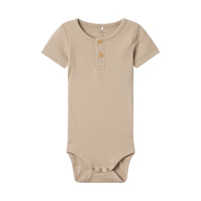 Name It Kab Button Korte Mouw Romper - Pure Cashmere